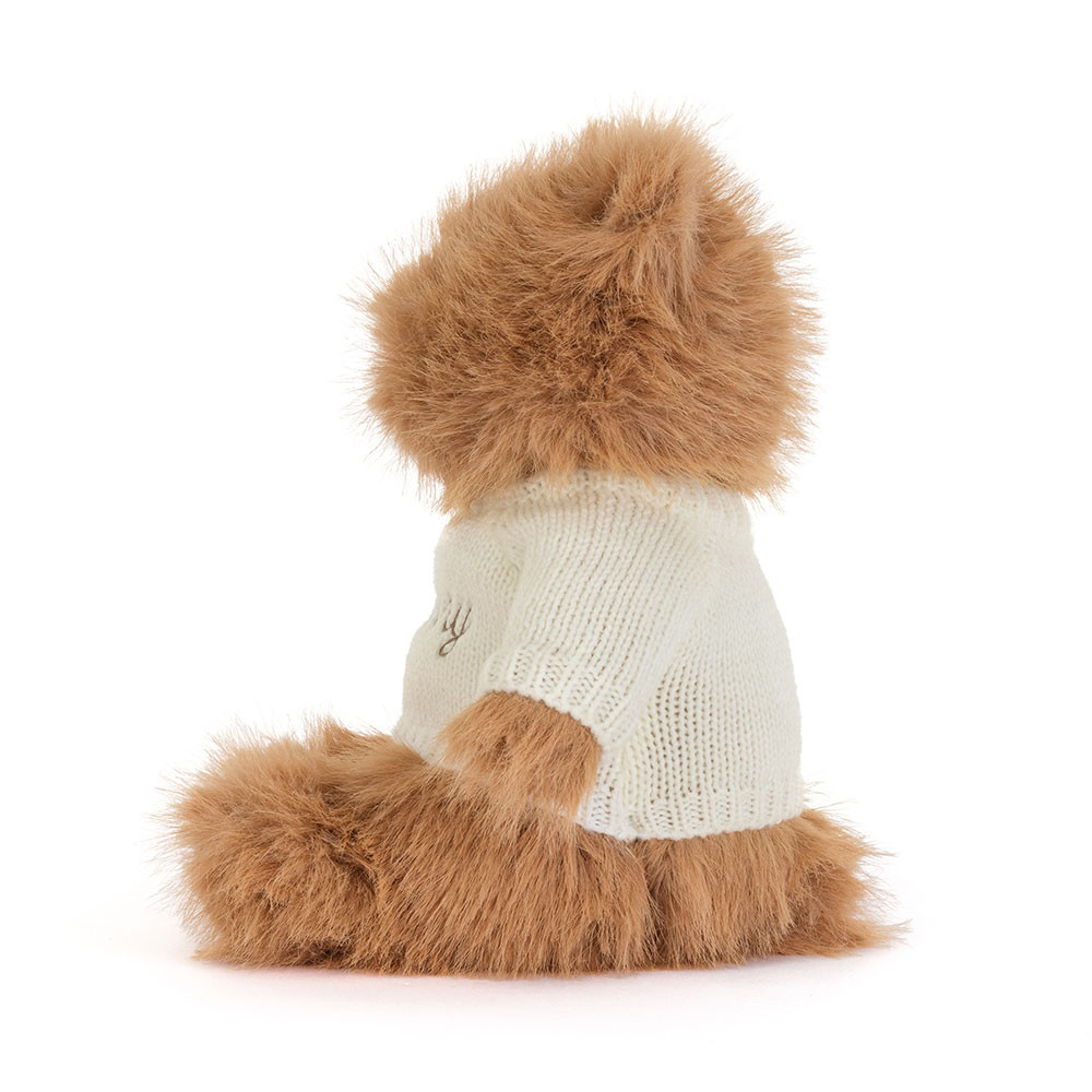 Bartholomew Bear Bouffant with Personalized Cream Jumper - Image 3