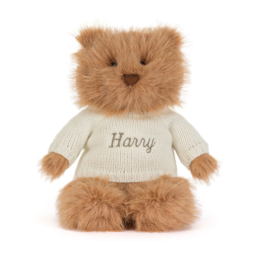 Bartholomew Bear Bouffant with Personalized Cream Jumper - Image 5