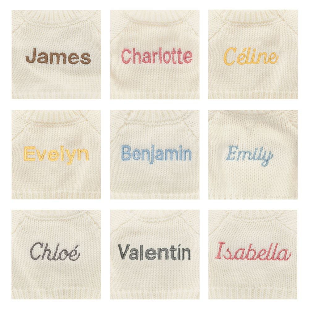 Blossom Cream Bunny 'Berry' with Personalized Cream Jumper - Image 2