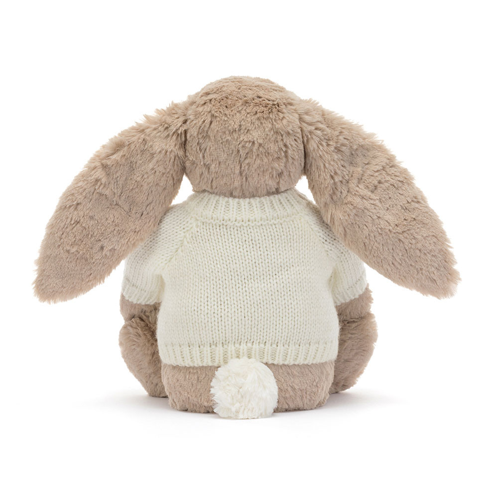 Blossom Beige Bunny 'Petal' with Personalized Cream Jumper - Image 4