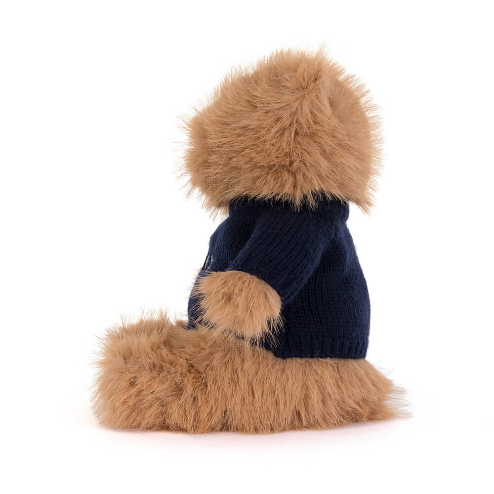 Bartholomew Bear Bouffant with Personalized Navy Jumper - Image 3