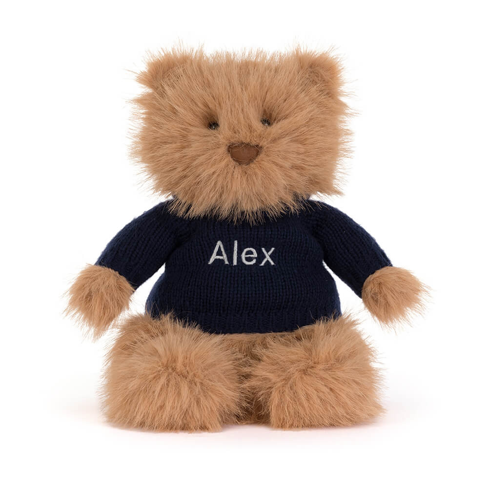Bartholomew Bear Bouffant with Personalized Navy Jumper - Image 5
