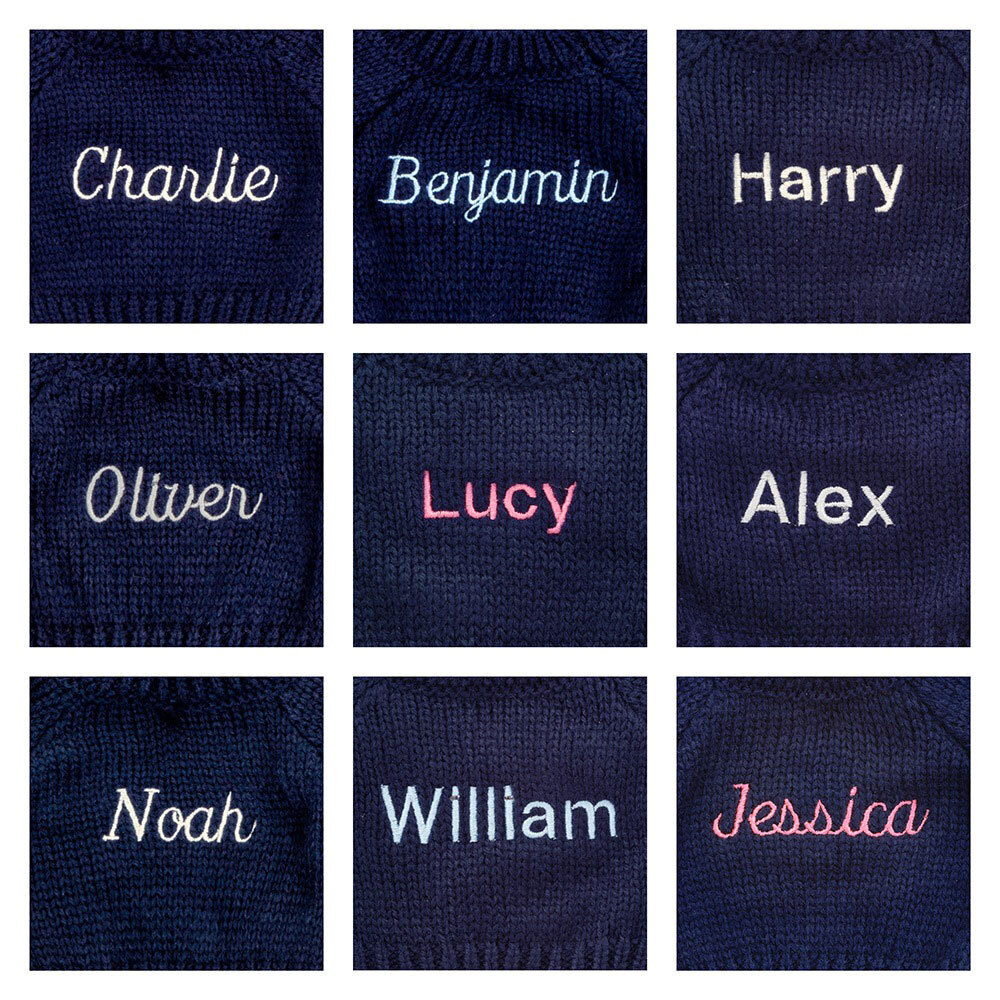 Bashful Blush Bunny with Personalized Navy Jumper - Image 3