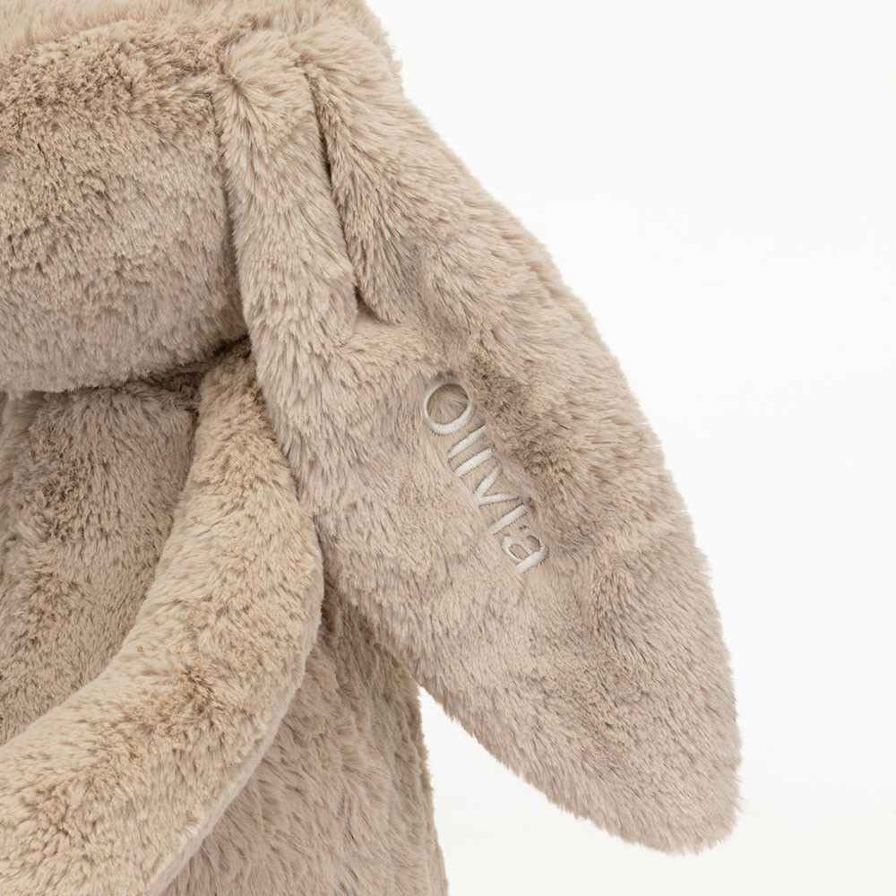 Personalized Bashful Beige Bunny Huge - Image 2