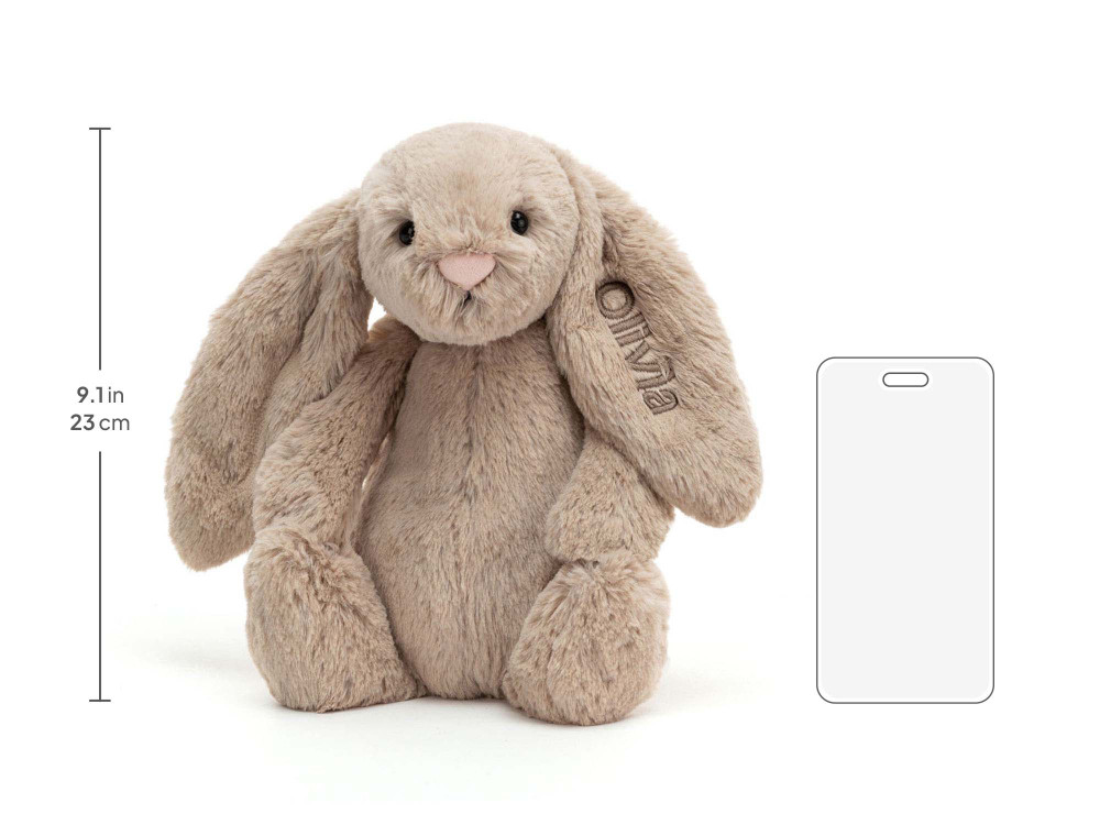 Personalized Bashful Beige Bunny Medium - Image 7