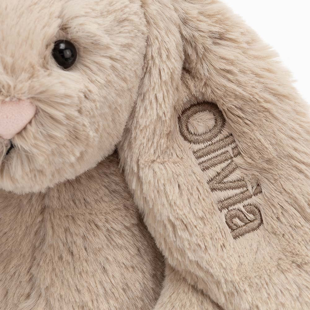 Personalized Bashful Beige Bunny Medium - Image 2