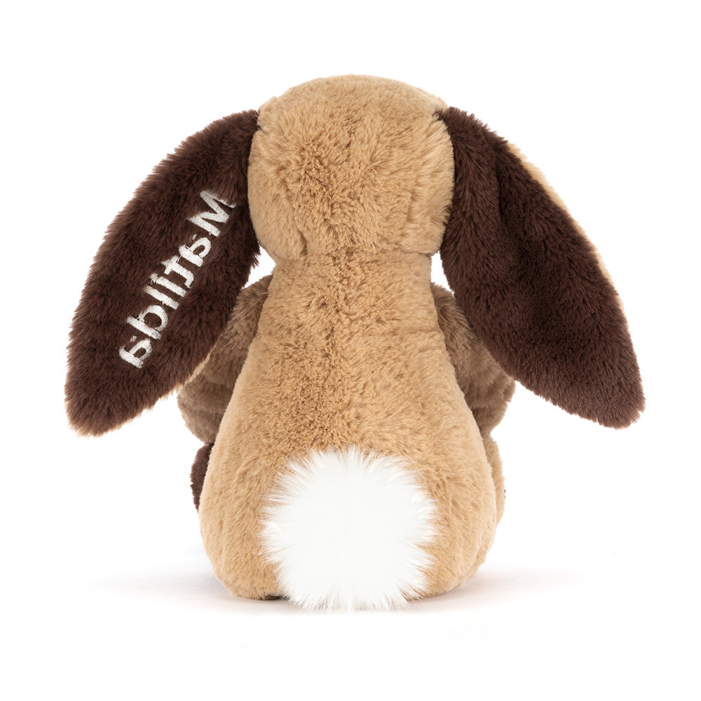 Personalized Bashful Patchwork Brown Bunny Original - Image 4