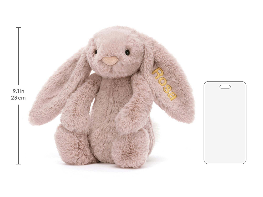 Personalized Bashful Luxe Bunny Rosa Medium - Image 6