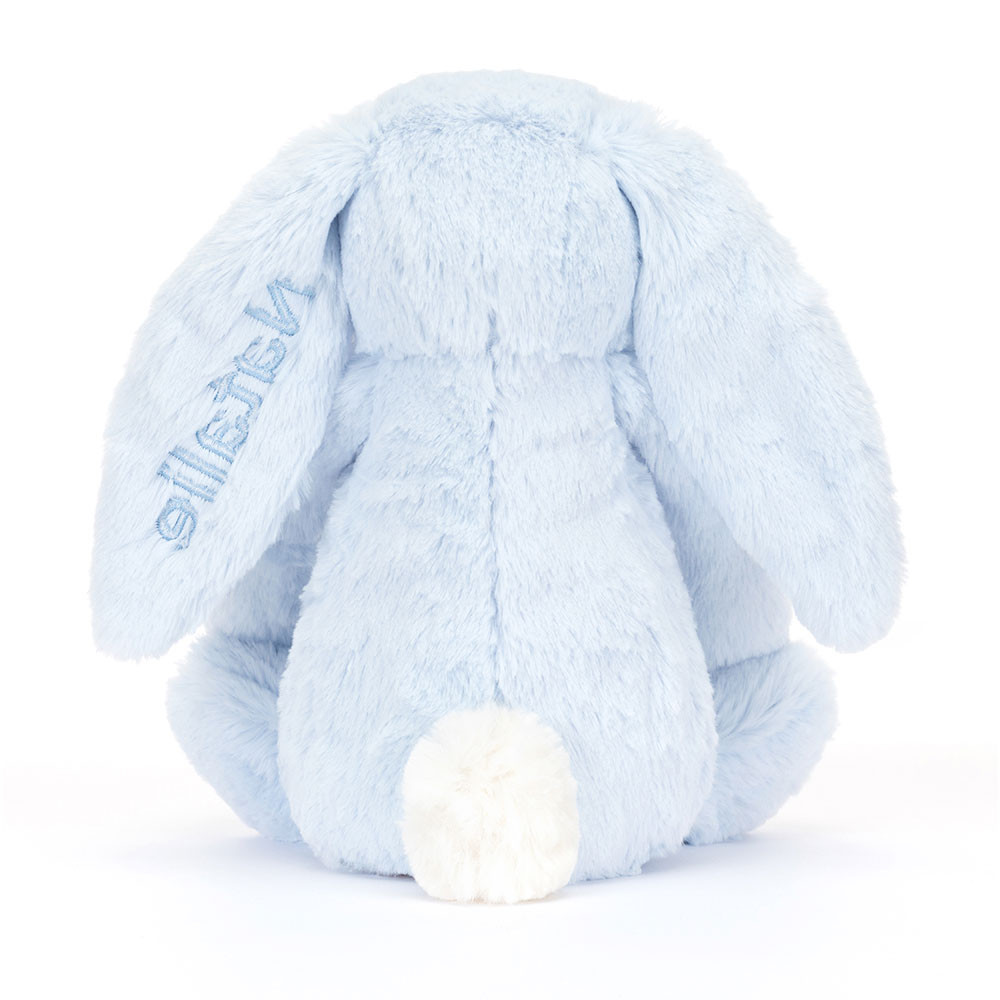 Personalized Bashful Blue Bunny Medium - Image 4