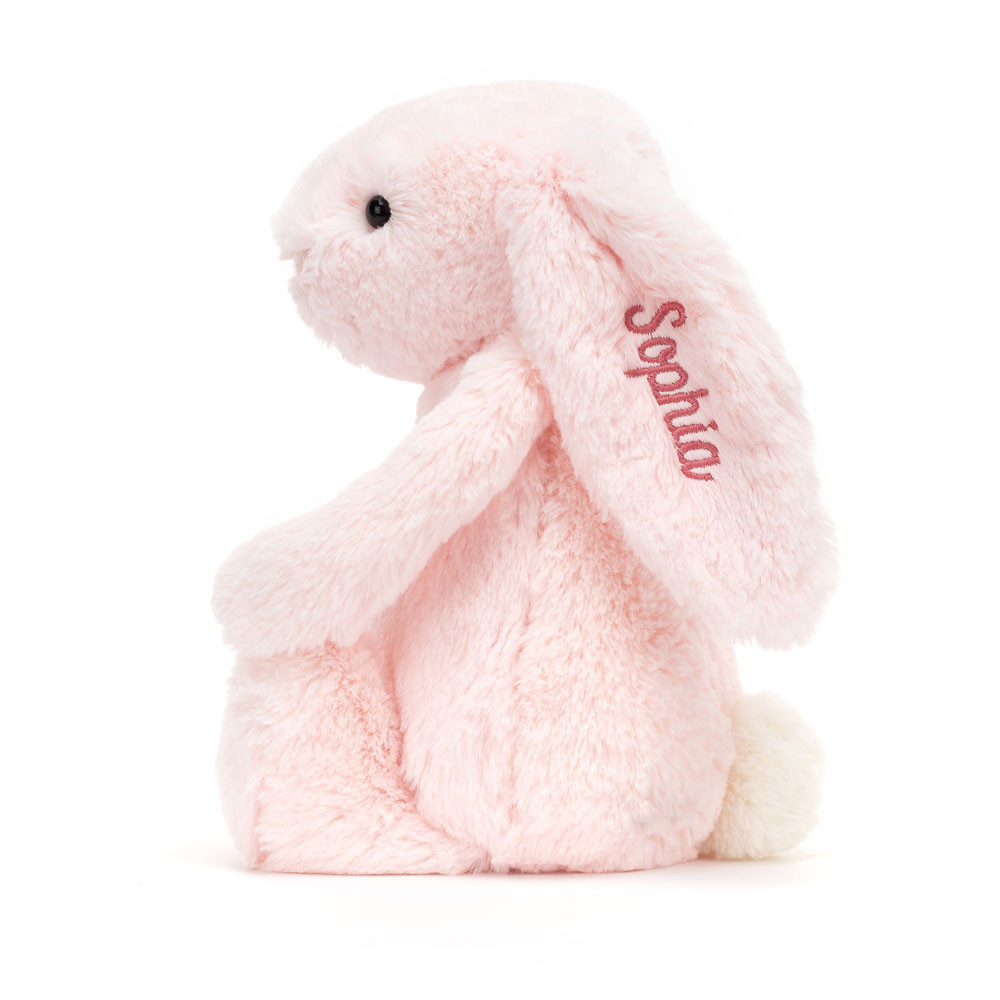 Personalized Bashful Pink Bunny Medium - Image 2