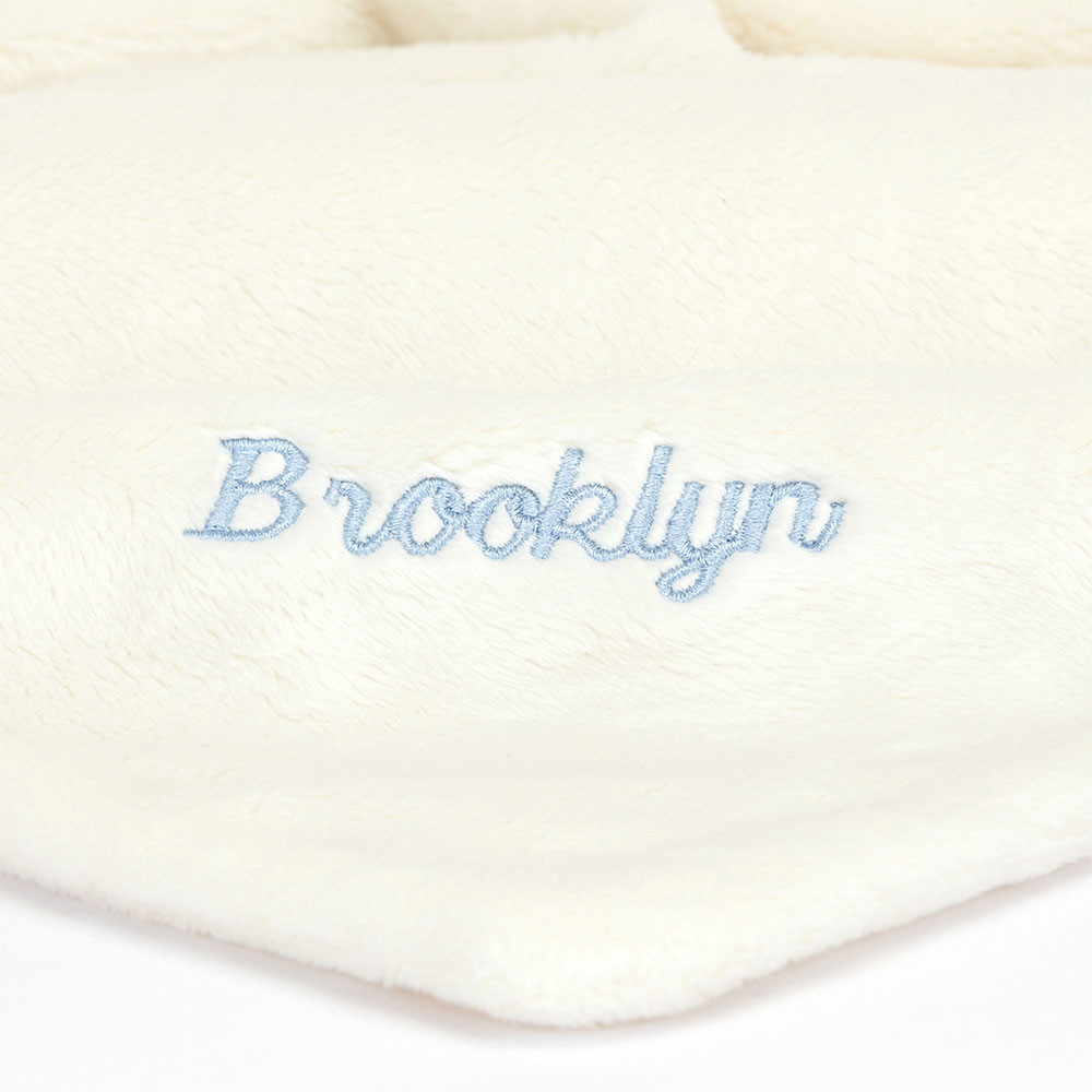 Personalized Bashful Black & Cream Puppy Soother - Image 2